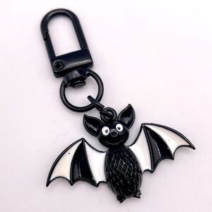 A LITTLE BATTY | Black + White Bat | Bag Charm | Keychain (Brand New!) ✨